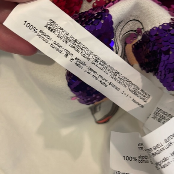 NWT size 6 Zara Girls Reversible Sequin Hooded Sweatshirt! - Picture 12 of 12